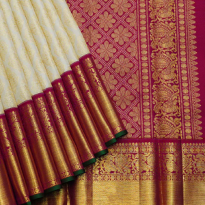 Offwhite Bridal Kanchipuram Silk Sarees