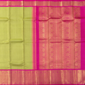 Elachi Green And Pink Kanchipuram Silk Saree